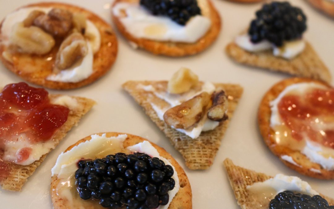 Hot Honey Goat Cheese Crackers